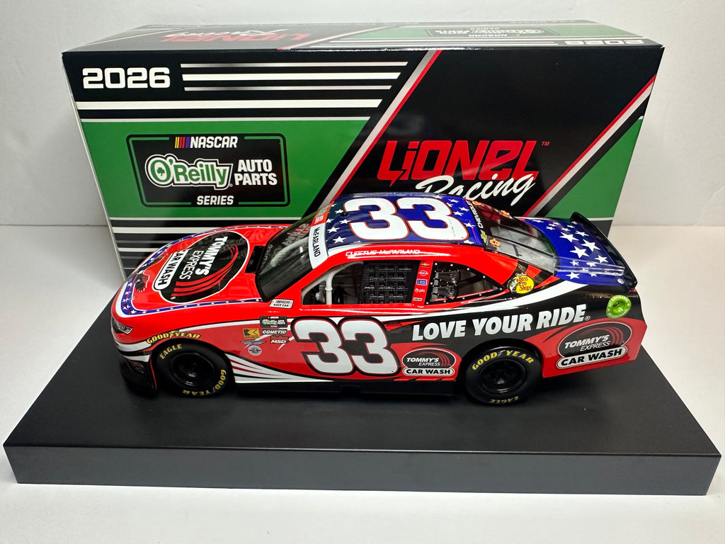 2026 Cleetus McFarland #33 Tommy’s Car Wash RCR Diecast