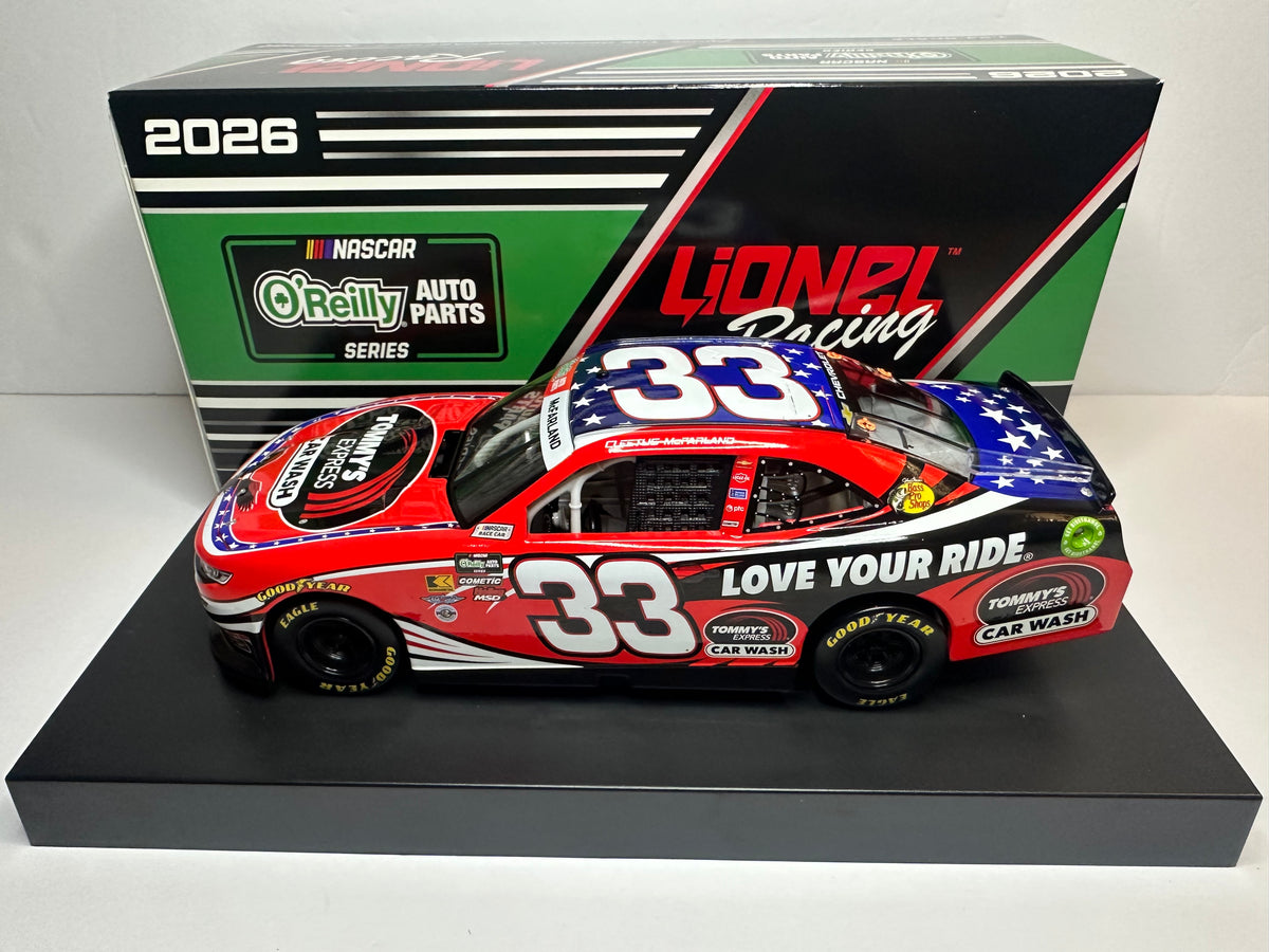 2026 Cleetus McFarland #33 Tommy’s Car Wash RCR Diecast