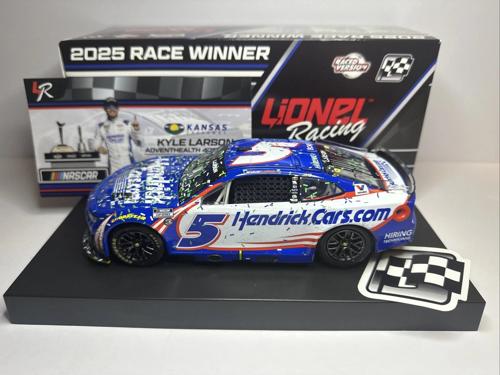 2025 Kyle Larson #5 HendrickCars.com Kansas Win 5/11 Lionel /528 NASCAR Diecast 1:24