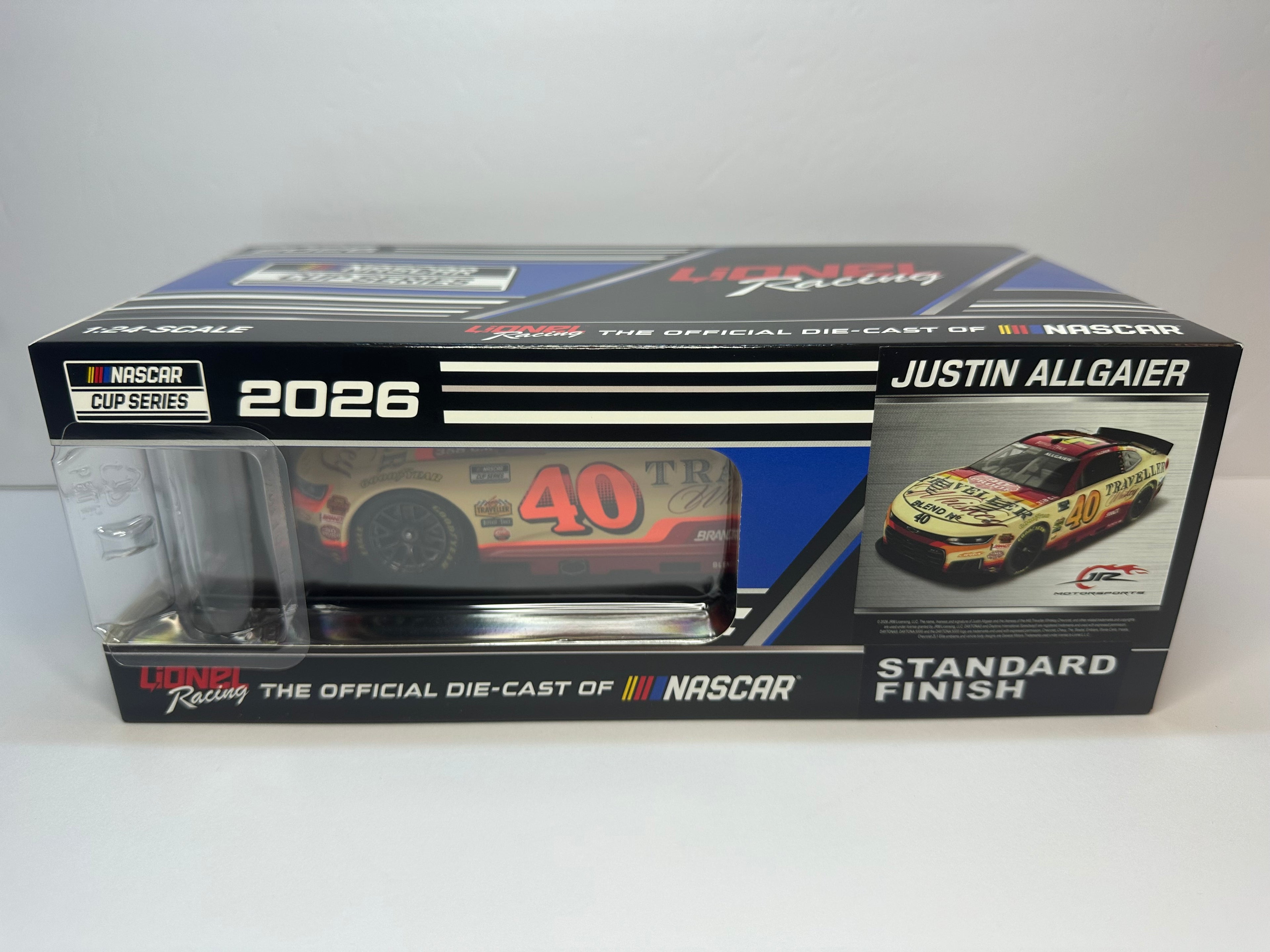 2026 Justin Allgaier #40 Traveller Whiskey Daytona 500 JRM Diecast 1:24
