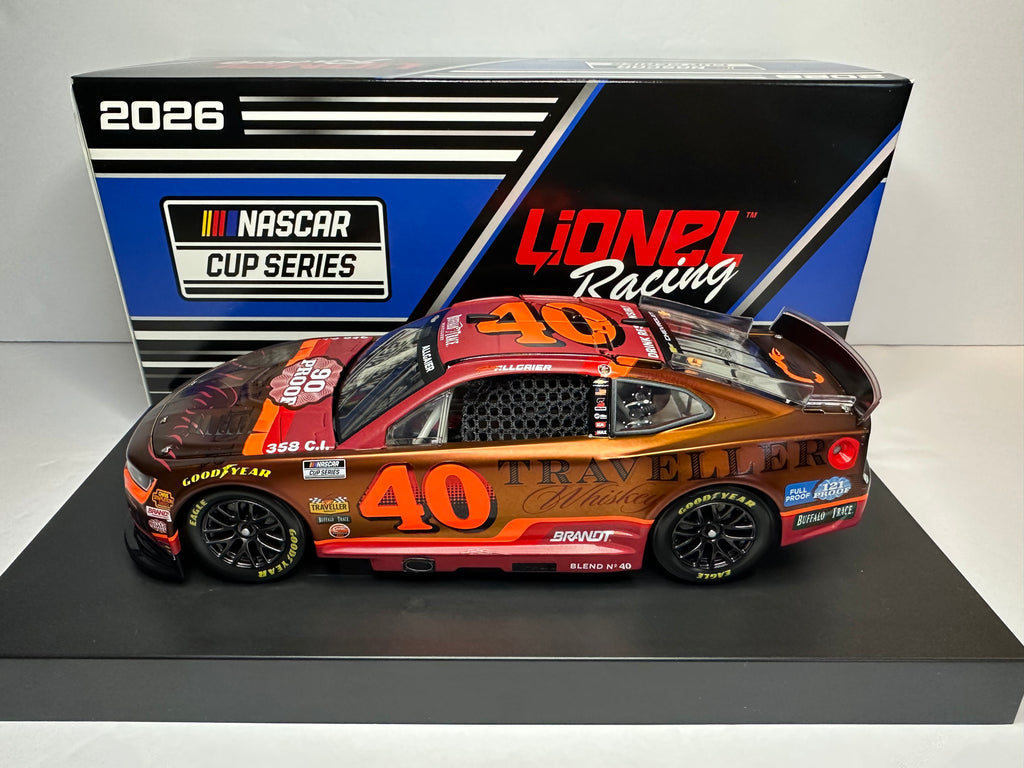 2026 Justin Allgaier #40 Traveller Whiskey Whiskey Finish Chevy Camaro Diecast 1:24