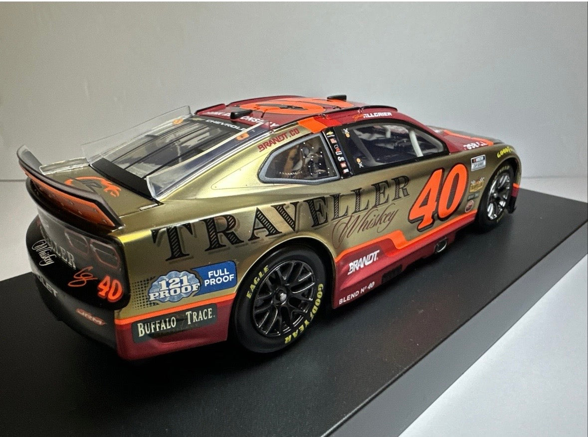 2026 Justin Allgaier #40 Traveller Whiskey Color Chrome Chevy Camaro Diecast 1:24