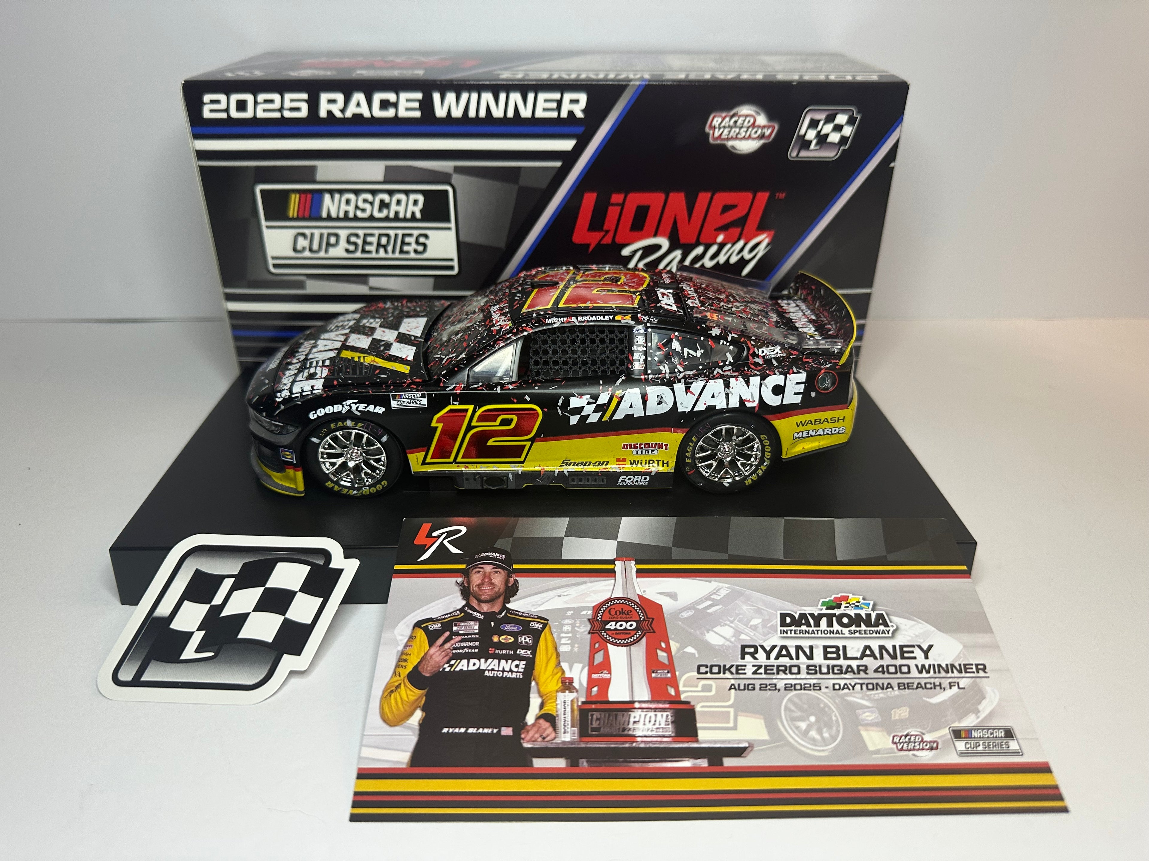 2025 Ryan Blaney #12 Advance Auto Parts Daytona Win ARC Lionel NASCAR Diecast 1:24