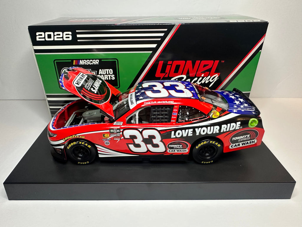 2026 Cleetus McFarland #33 Tommy’s Car Wash RCR Diecast
