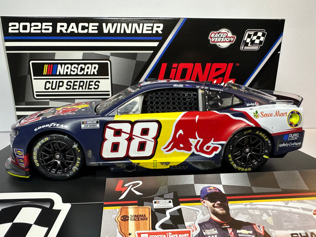 2025 Shane van Gisbergen #88 Red Bull Sonoma 7/13 Win NASCAR Diecast 1:24