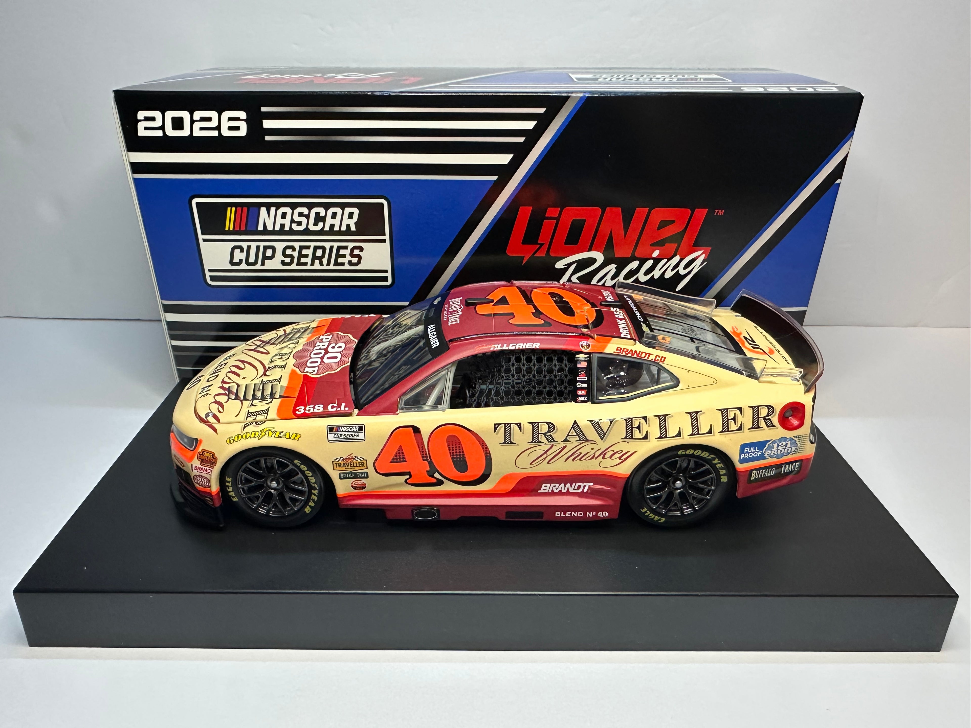 2026 Justin Allgaier #40 Traveller Whiskey Daytona 500 JRM Diecast 1:24