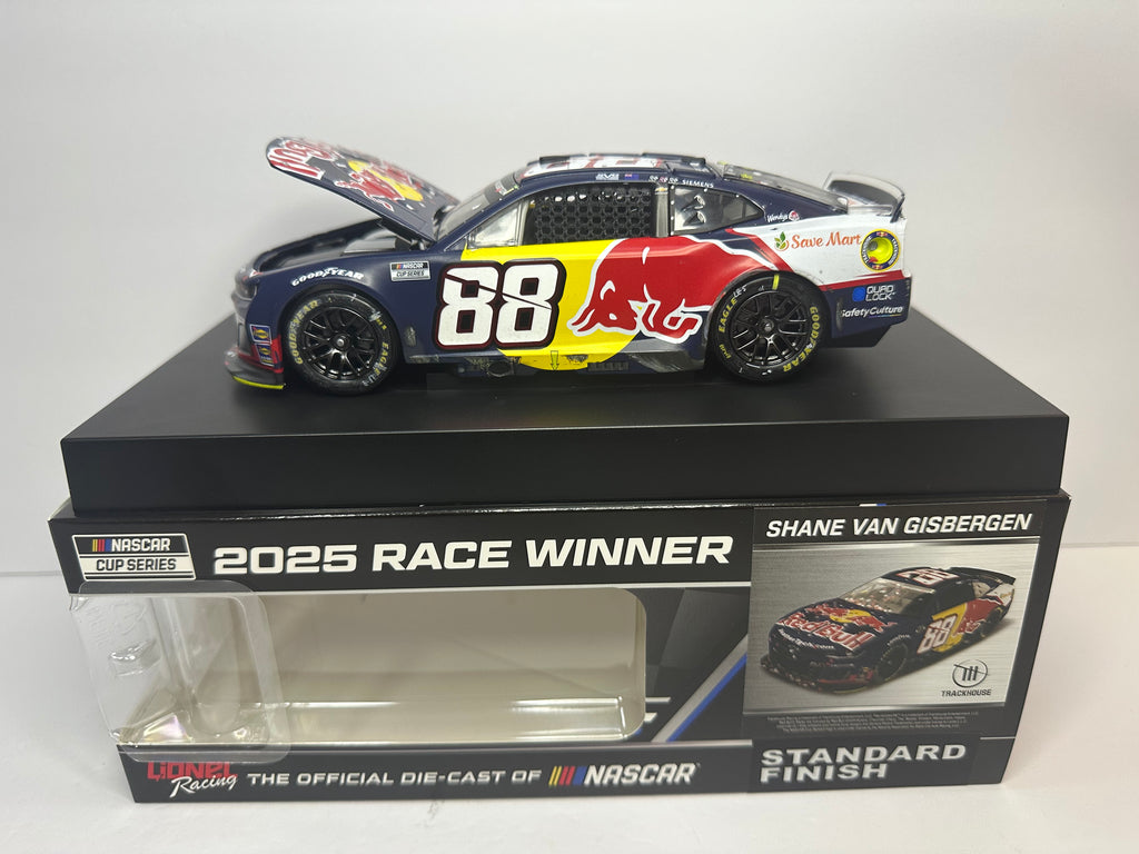 2025 Shane van Gisbergen #88 Red Bull Sonoma 7/13 Win NASCAR Diecast 1:24
