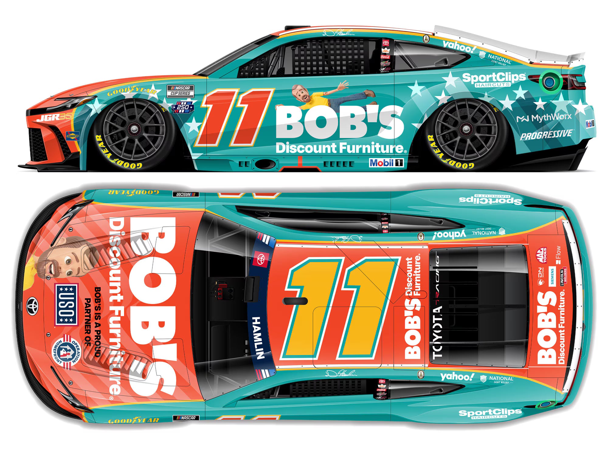 2026 Denny Hamlin #11 Bobs Discount Furniture Patriotic Diecast *PREORDER*