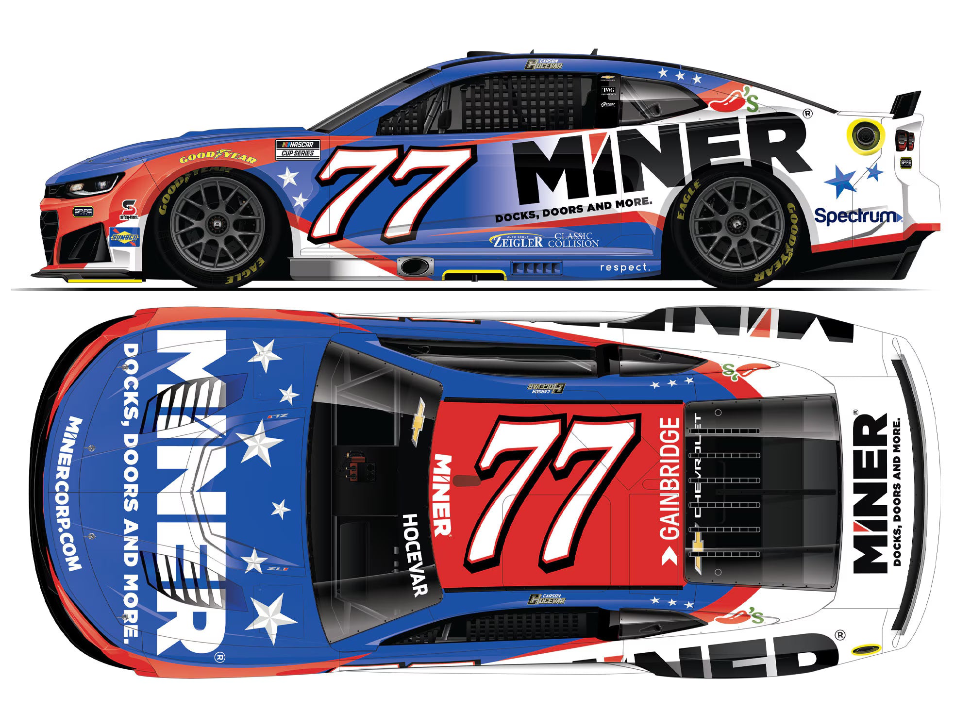 2026 Carson Hocevar #77 MINER Fan Vote Diecast *PREORDER*