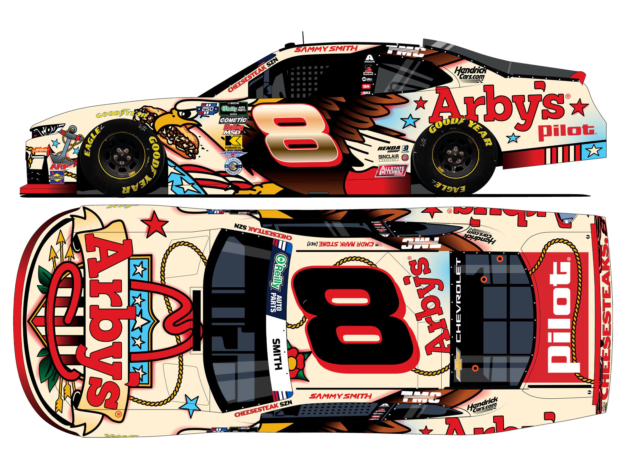 2026 Sammy Smith #8 Arby’s Patriotic Diecast *PREORDER*