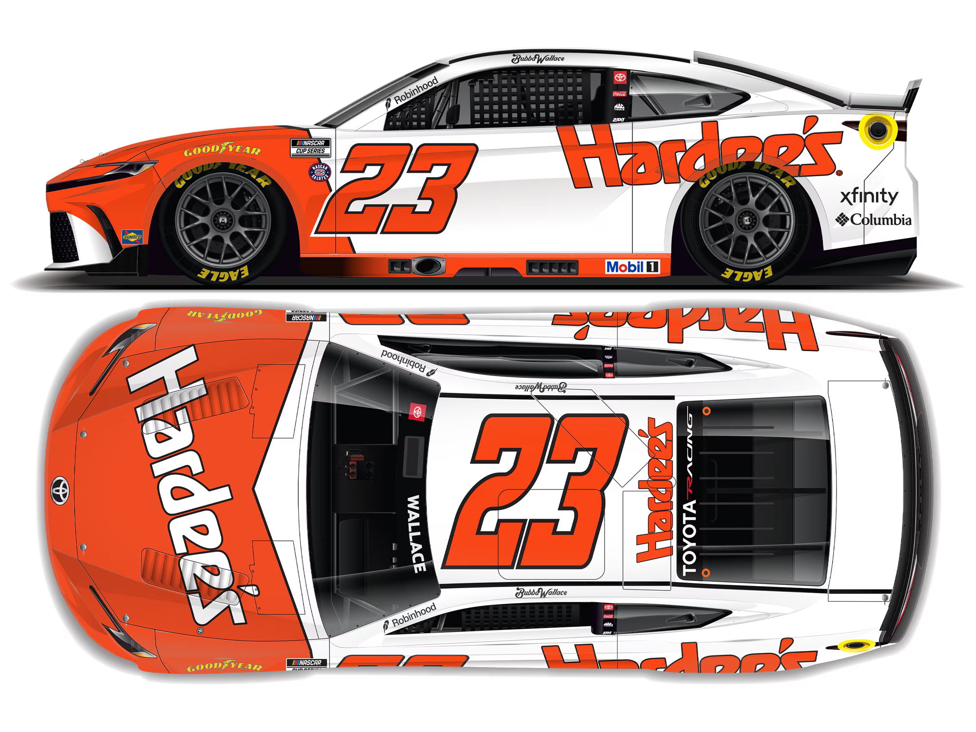 2026 Bubba Wallace #23 Hardee’s Flashback Diecast *PREORDER*